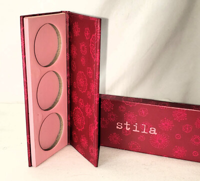 STILA Eye Shadow or Blush Trio 3 Pan Empty Compact  Red Flowers with Box