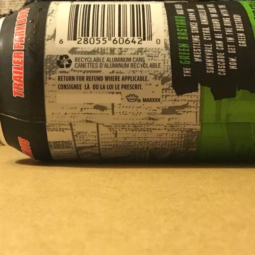 RARE! TRAILER PARK BOYS Green Bastard IPA Canada Beer Can Empty Limited! Bubbles - Picture 7 of 8