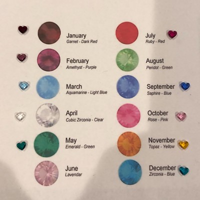 Authentic Origami Owl 2016 Larger Heart Birthstones Charms - NEW 