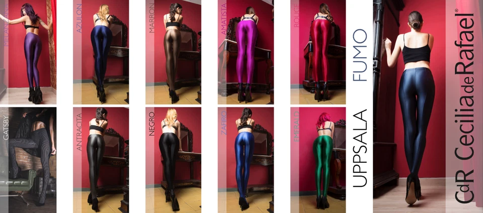 Cecilia de Rafael UPPSALA, Utra-Blickdichte, glänzende Strumpfhose Wetlook-Optik - Bild 2 von 2