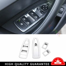 Glass Window Lifting Lock Panel Trim Fit For BMW X1 F48 2016-2020 Matte Silver