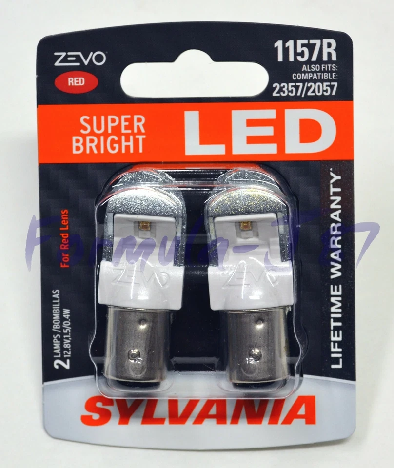 Sylvania ZEVO LED Luz 1157 Rojo Dos Bombillas Parada Freno Reemplazar Actualización Lámpara OE Foto 2 de 4
