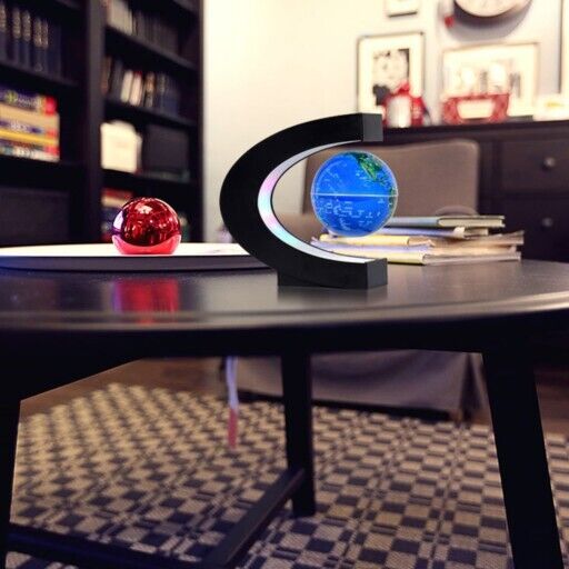 LED Globus Magnetische Schwebende Weltkugel Weltkarten Beleuchtung Büro Deko