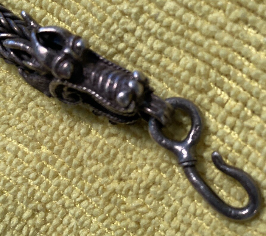 Solid 925 Fine Silver Bracelet Animals Dragon Sna… - image 5