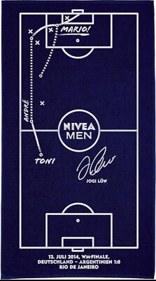 Weltmeister 2014 WM Nivea Badetuch Mario Götze Spielzug Tor Fußball WM