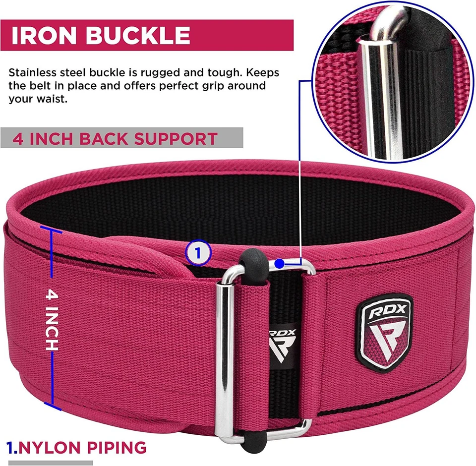 RDX Women Weight Lifting Belt Gym Belt Adjustable Fitness Workout Belt for Women - Image 2 of 4