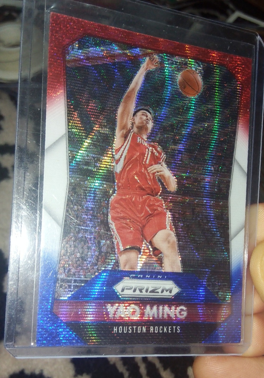 2015-16 Panini Prizm Yao Ming Red White & Blue Prizm Refractor #262 Ships FREE