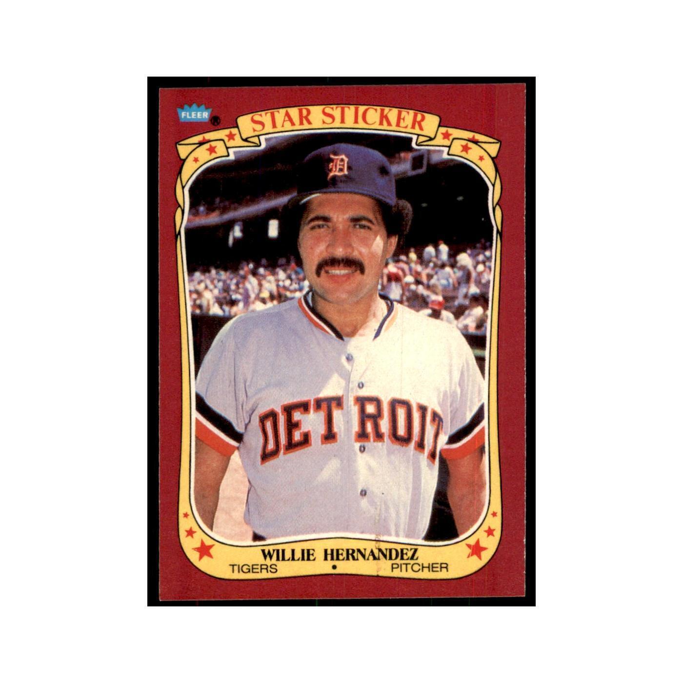 1986 Fleer Star Stickers Willie Hernandez Baseball Cards #56