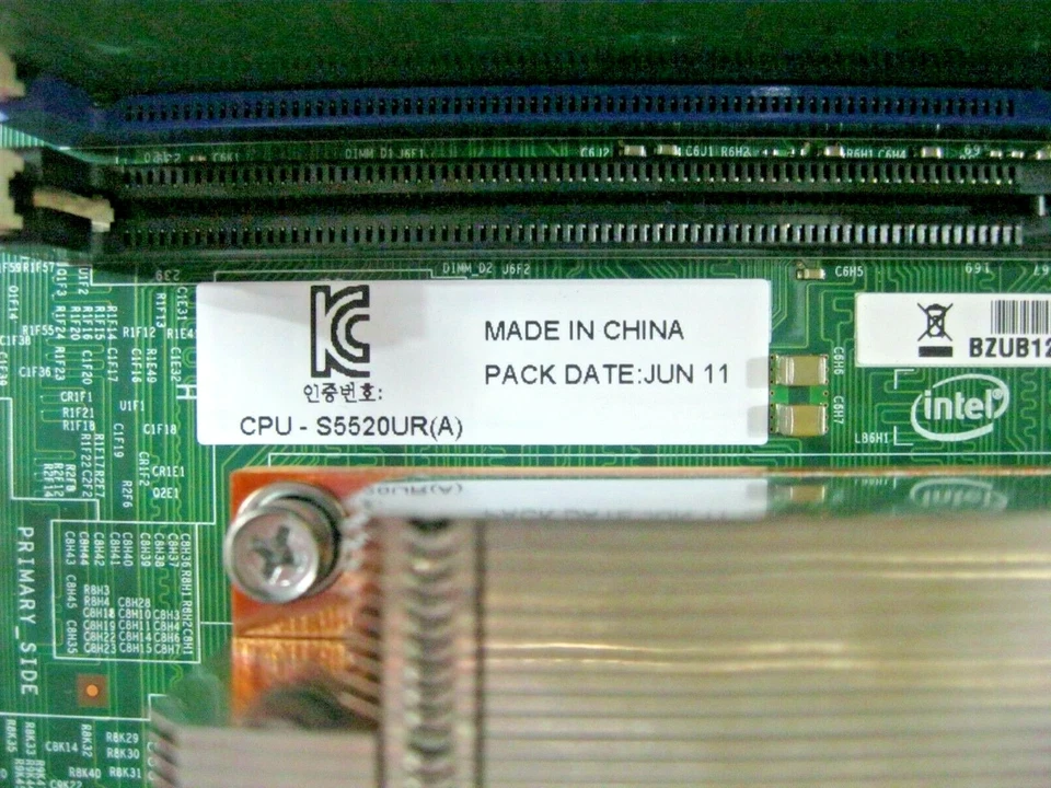 Intel Server Board S5520UR PBA E22554-752 2 * X5660 CPU, 24GB Memory - B2151 - Image 3 of 4