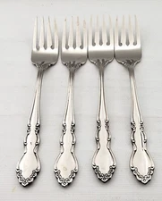 Oneida Dover Set of 4 Salad Forks Stainless Steel GLOSSY Flatware