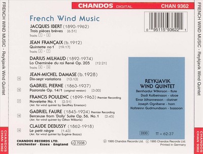 REYKJAVIK WIND QUINTET FRENCH WIND MUSIC NEW CD