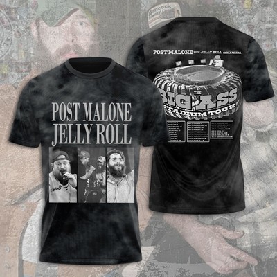 Post Malone 3D Tshirt Post Malone and Jelly Roll Best Gift Shirt New