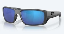 Costa Del Mar Fantail PRO Matte Gray / Blue Mirror Polarized Glass 580G - NEW