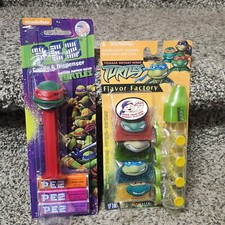 Sealed 2004 Teenage Mutant Ninja Turtles Candy Flavor Factory & 2014 Pez Dispens