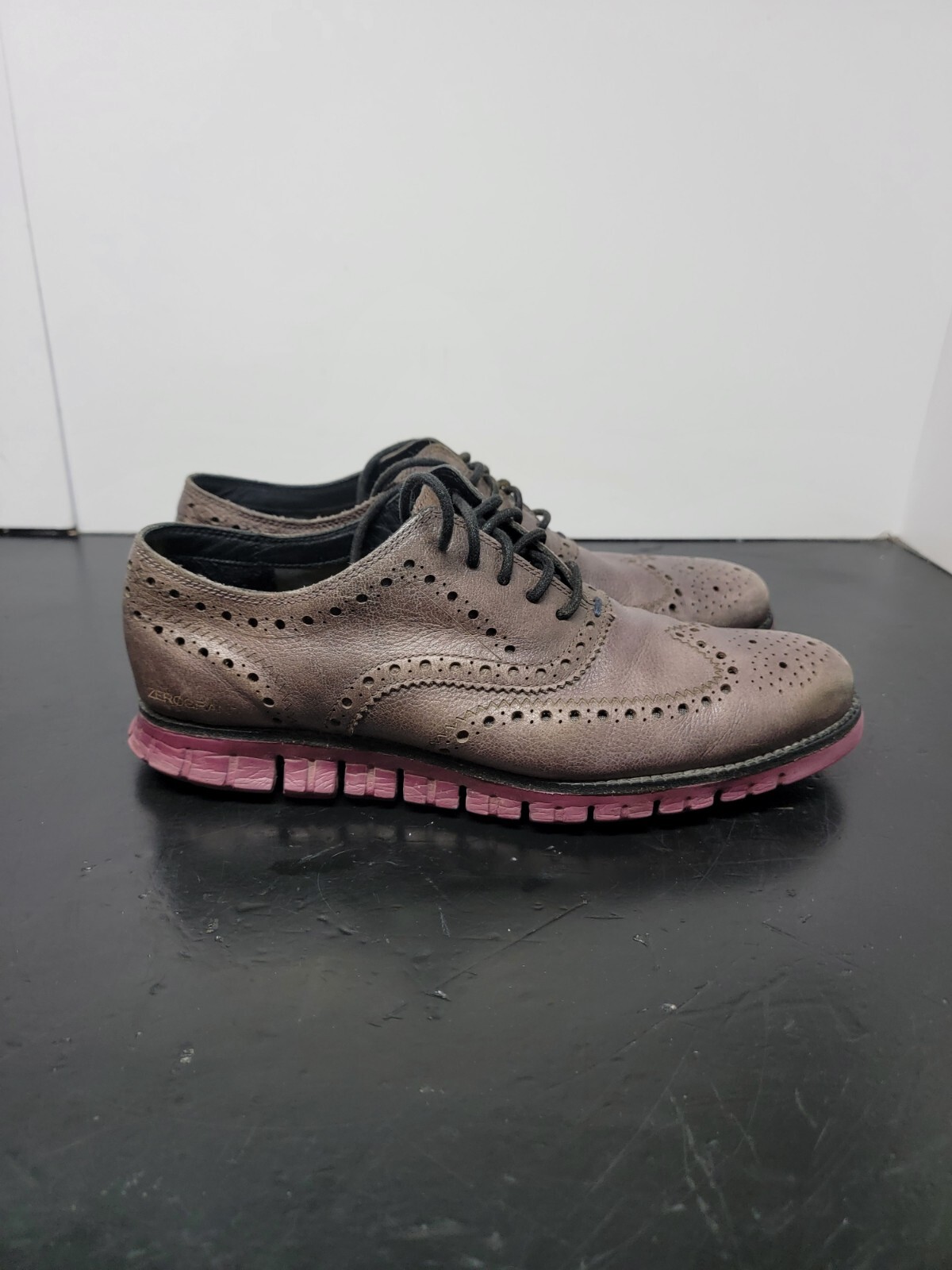 SAOLA Scarpe Oxford Cole Haan Zero Grand da uomo 10M marrone viola da uomo punta ala C20029