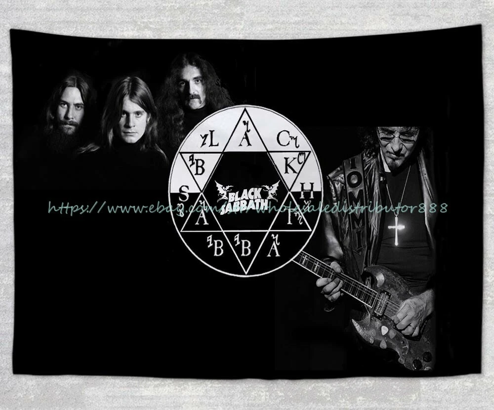 retro accent Black Sabbath tapestry cloth poster eBay