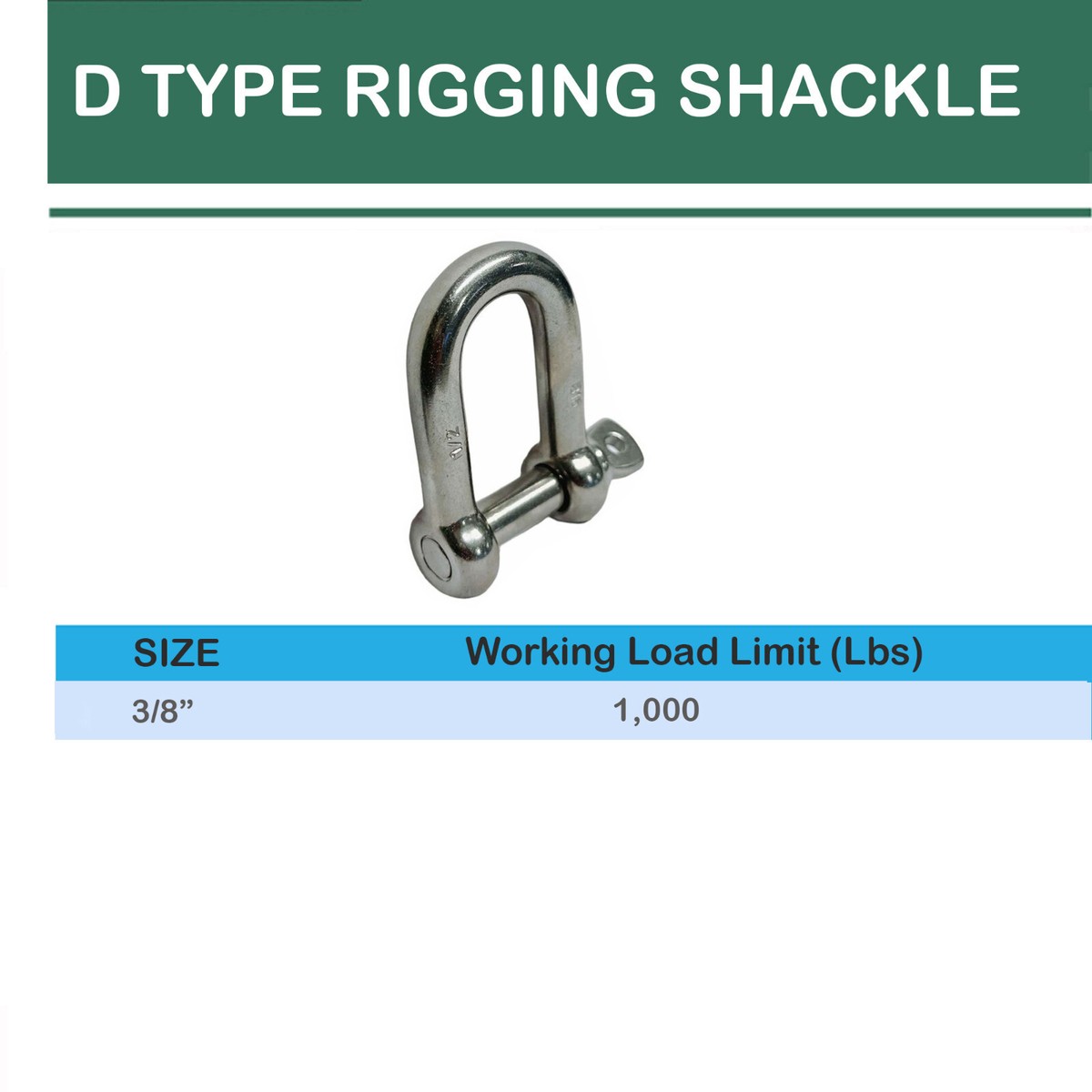 4x D-Schäkel 8 Mm Aus 316 Edelstahl – Lange Form Mit Öse, 500 Kg Tragkraft – Für Wassersport, Camping & Garten