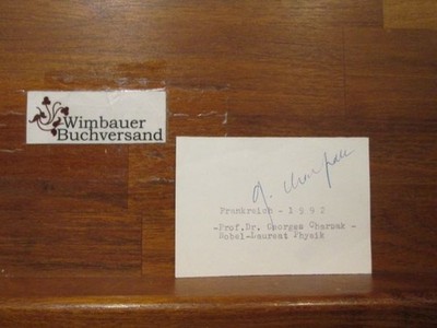 Georges Charpak Nobelpreis für Physik 1992 // Autogramm Autograph signier 223881