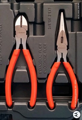 CRESCENT 6'' inch Long Nose  Needle Nose Pliers and 6'' inch Diagonal Pliers Snips
