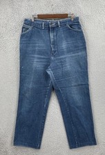 Vintage Wrangler Women  s Misses Size 20 32x26 Made In USA Blue Denim Jeans 80s