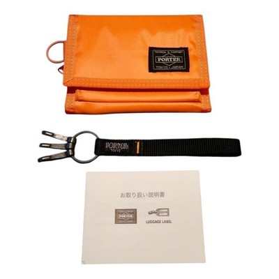 Yoshida PORTER Capsule Tri fold wallet khaki Orange 555-06439 NEW