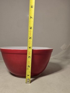 NICE Vintage PYREX Mixing Nesting Bowl #402 Primary Color Red 1 1/2 Qt