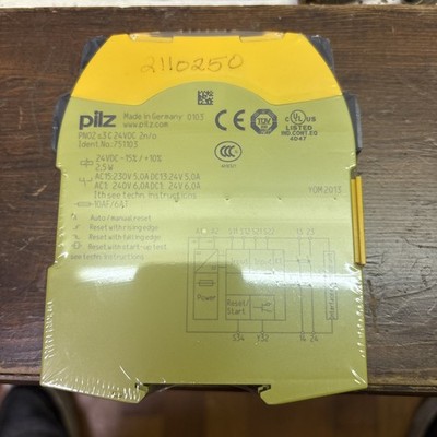 Pilz PNOZ s3 24VDC 2 n/o Safety Relay (7501103)