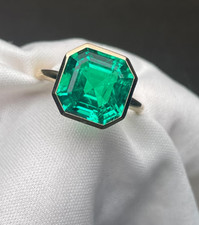 Natural Emerald Ring 925Sterling Silver Ring Handmade Ring Wedding Ring