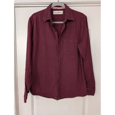 The Normal Brand Men's Herringbone flannel Button Up Long Sleeve Shirt medium