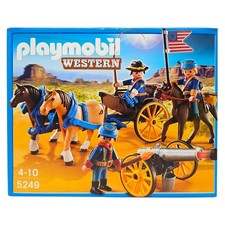 Playmobil Western Kavalleriewagen mit Kanone 5249 Neu & OVP ACW Soldaten