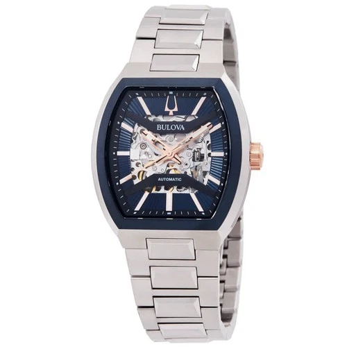 Bulova Maquina Automatic Blue Dial Men's Watch 98A319 - product listing photo
