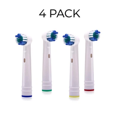 4 Pack Oral B Toothbrush Heads Electric Braun Compatible Replacement Brush Head