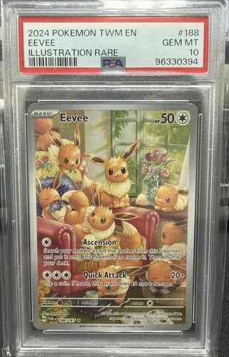 2024 Pokemon Eevee 188/167 Sv06: Twilight Masquerade Holo PSA 10