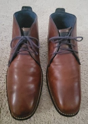 Rieker Johnny Brown Leather Ankle Lace Up Chukka Boots SZ EU 42