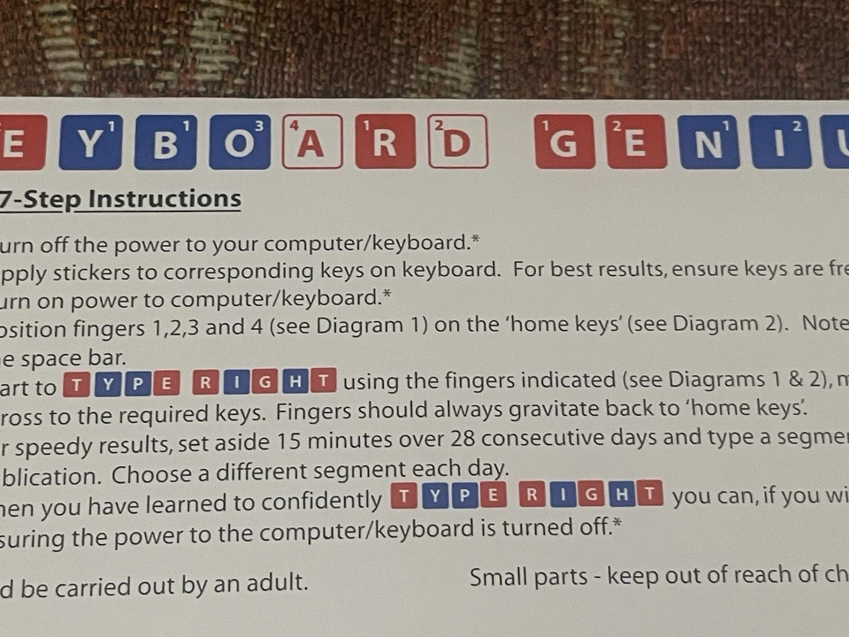 Lot of 3 Packs Keyboard Genius Typing Accuracy & Speed Training Aid Stickers NEW - Image 4 of 4