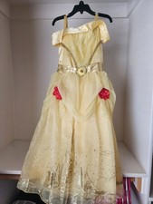 Disney Store Belle Dress Costume Beauty Beast Princess Halloween Size 5-6