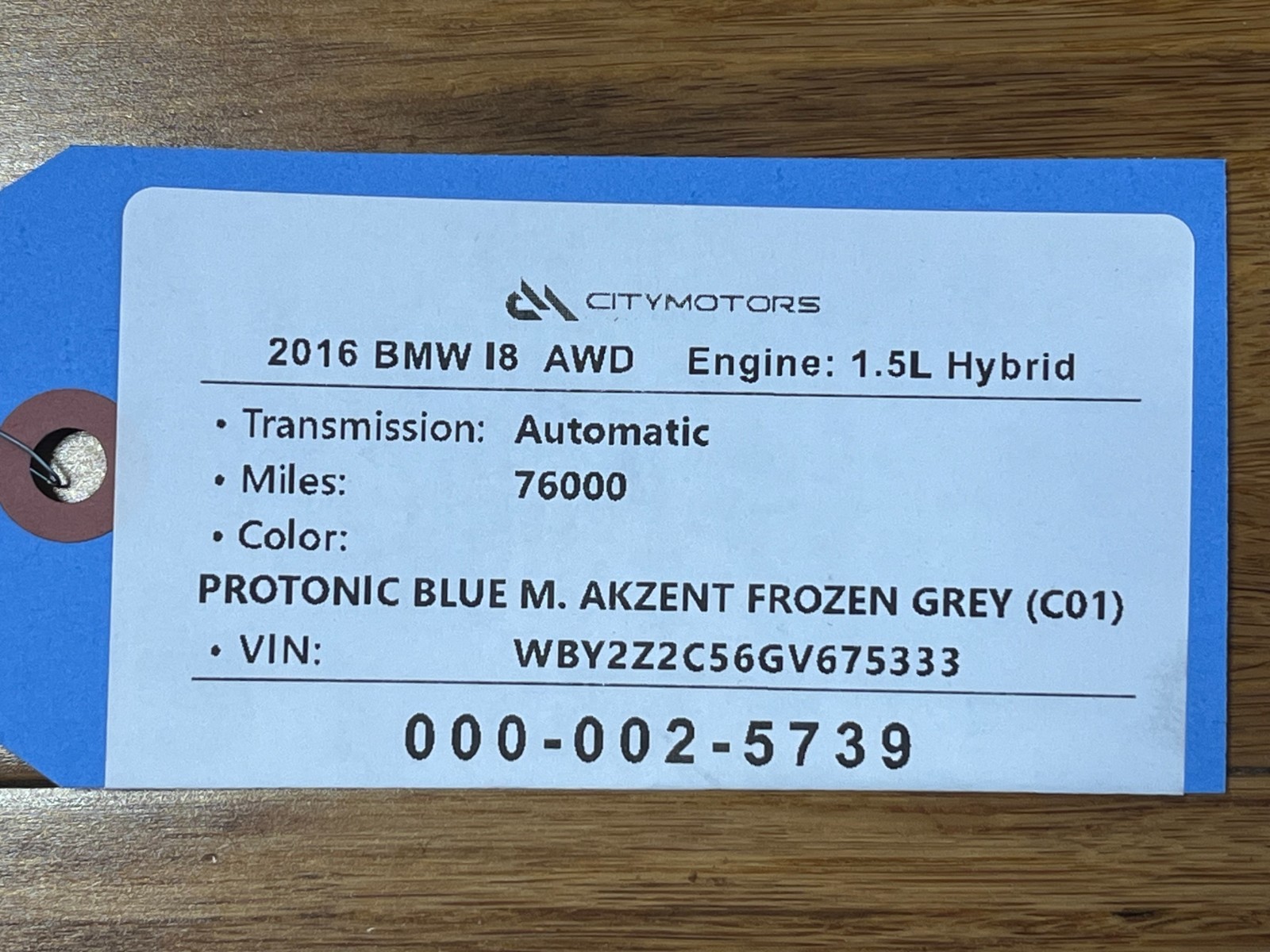 2014-2017 BMW i8 I12 Front Hood Engine Air Intake Hose Grille OEM *NOTE*