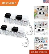 2 Psc Keyboard Fidget Toy, Keyboard Fidget Keychain 4-in-1 Keyboard Decompres...