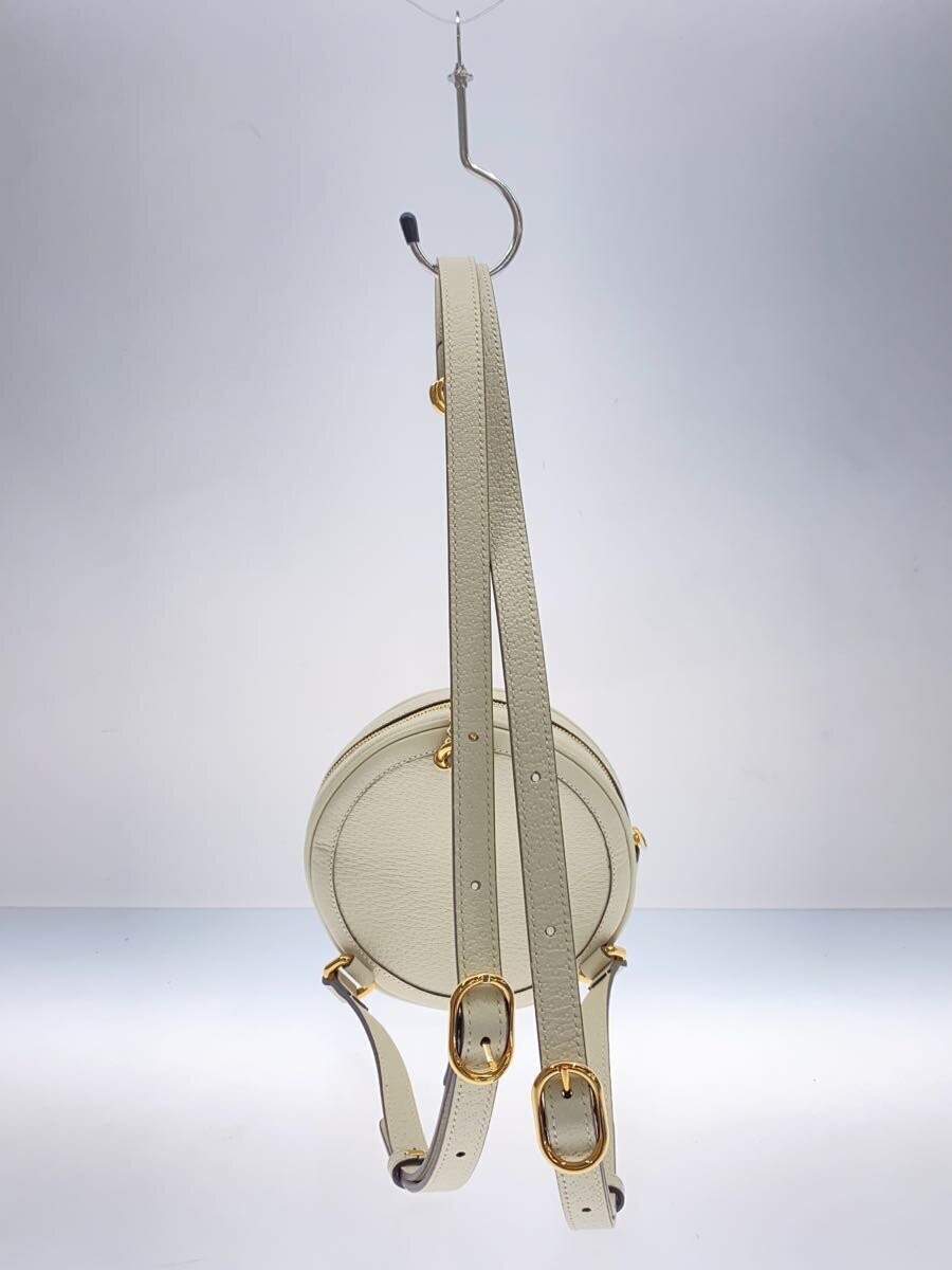 GUCCI Off Diagonal Backpack Rucksack Leather WHT … - image 3