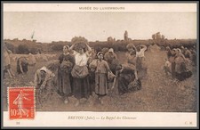 49566 N°138 10c semeuse le rappel des glaneuses paris 1912 musée luxembourg Fran