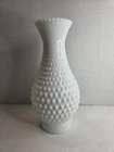 Vintage White Milk Glass Hobnail Hurricane Lamp Chimney Shade 9.5"