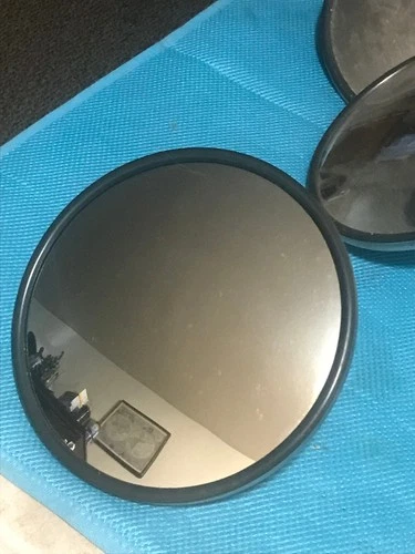 Security Stainless Steel 8-1/2" Inch Convex Round Mirror w/ Offset Mounting Stud