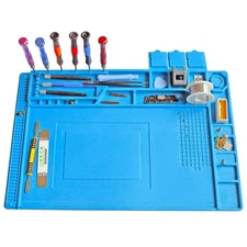 Silicone Soldering Mat Heat Resistant 932°F, Large Electronic Repair Work Mat...