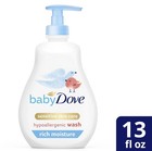 Baby Dove Rich Moisture Hypoallergenic Wash Newborn Sensitive Skin 13 oz