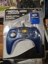 MadCatz PS1 PlayStation 1 Controller w/Memory Card Starter Kit NEW Sealed BLUE