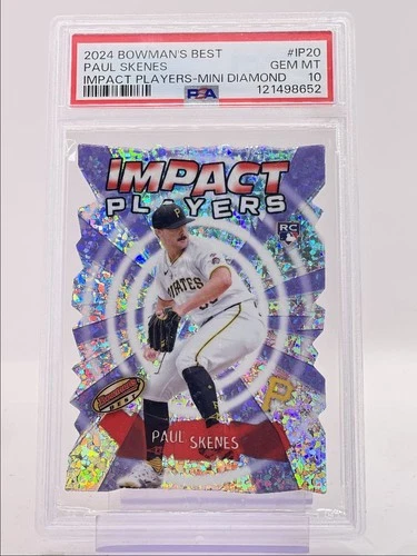 PAUL SKENES 2024 BOWMAN'S BEST IMPACT PLAYERS MINI DIAMOND RC PSA 10 Q4632