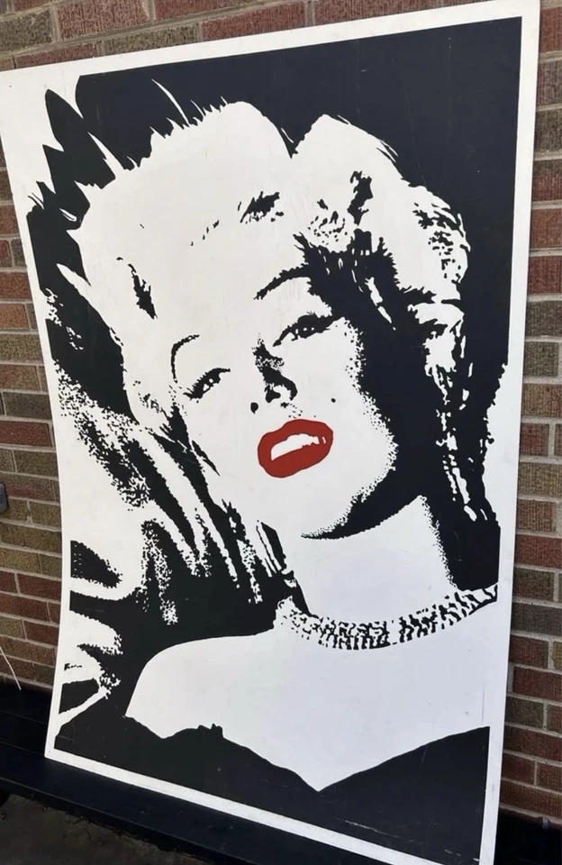 "Pintura estilo metro Marilyn Monroe de gran formato - arte de pared - 41"" x 60""" Foto 3 de 3