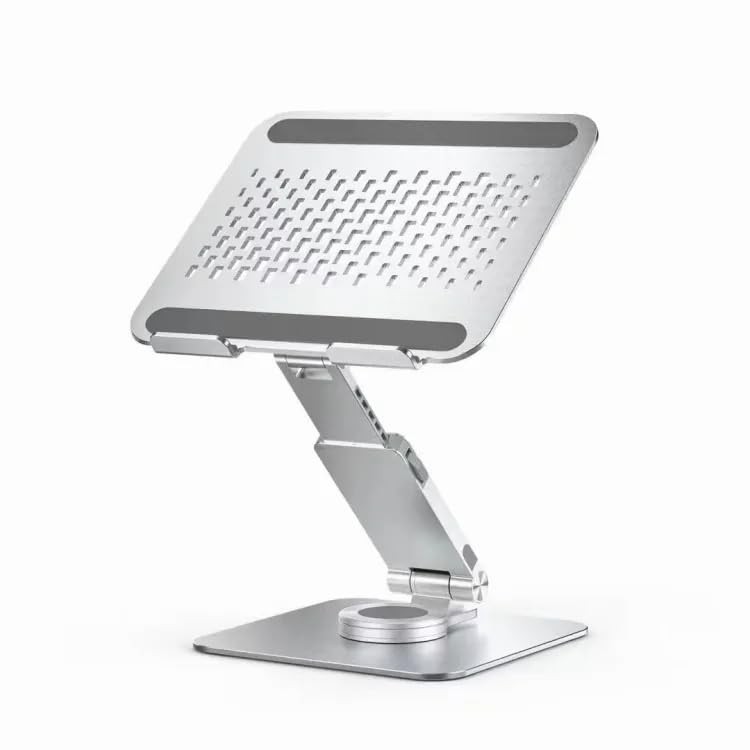 360&deg; Swivel Laptop Stand, Portable Stand Holds 12-18" Laptop - Silver