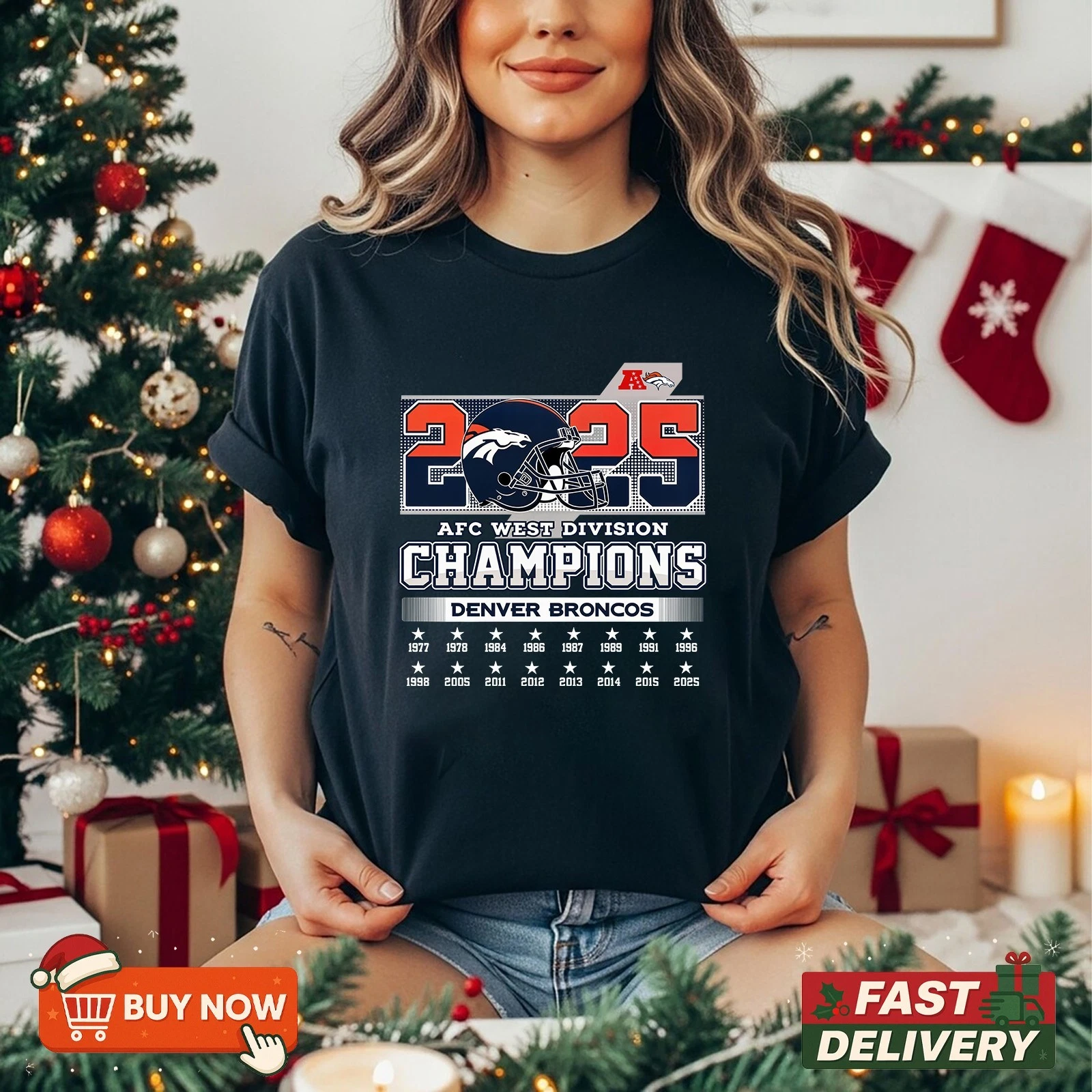 Denver Broncos 2025 AFC West Division Champions TShirt