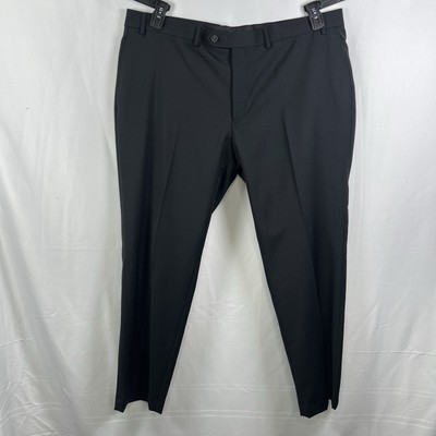 Lauren Ralph Lauren Black charcoal High Performance Wool Dress Pants Sz 40x30